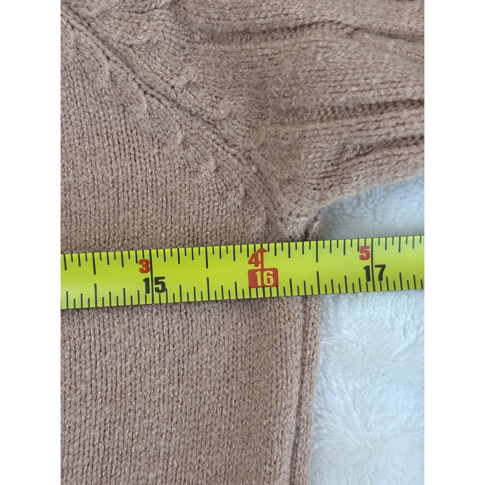 Cable Knit Sweater Dress Women Blush Pink Size S Cottagecore Cozy Chic Soft Girl - Picture 9 of 10